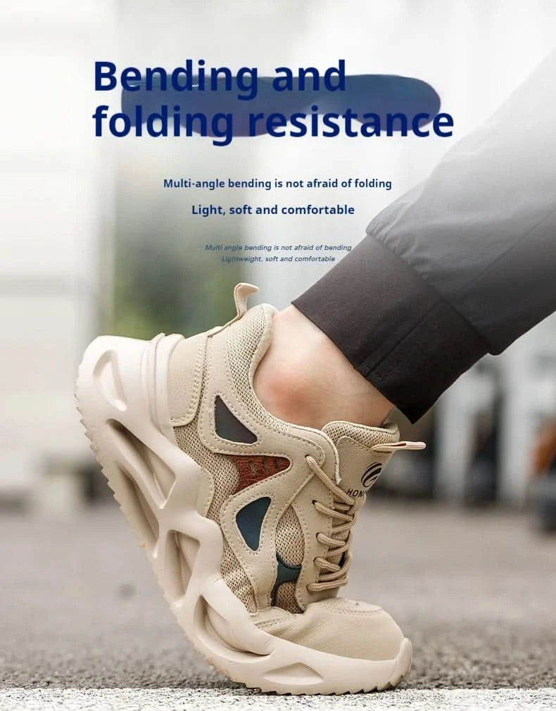 Lightweight Safety Shoes Men Work Shoes Steel Toe Work Boots Breathable Outdoor Sneakers Man Breathable Shoes Protective Boots