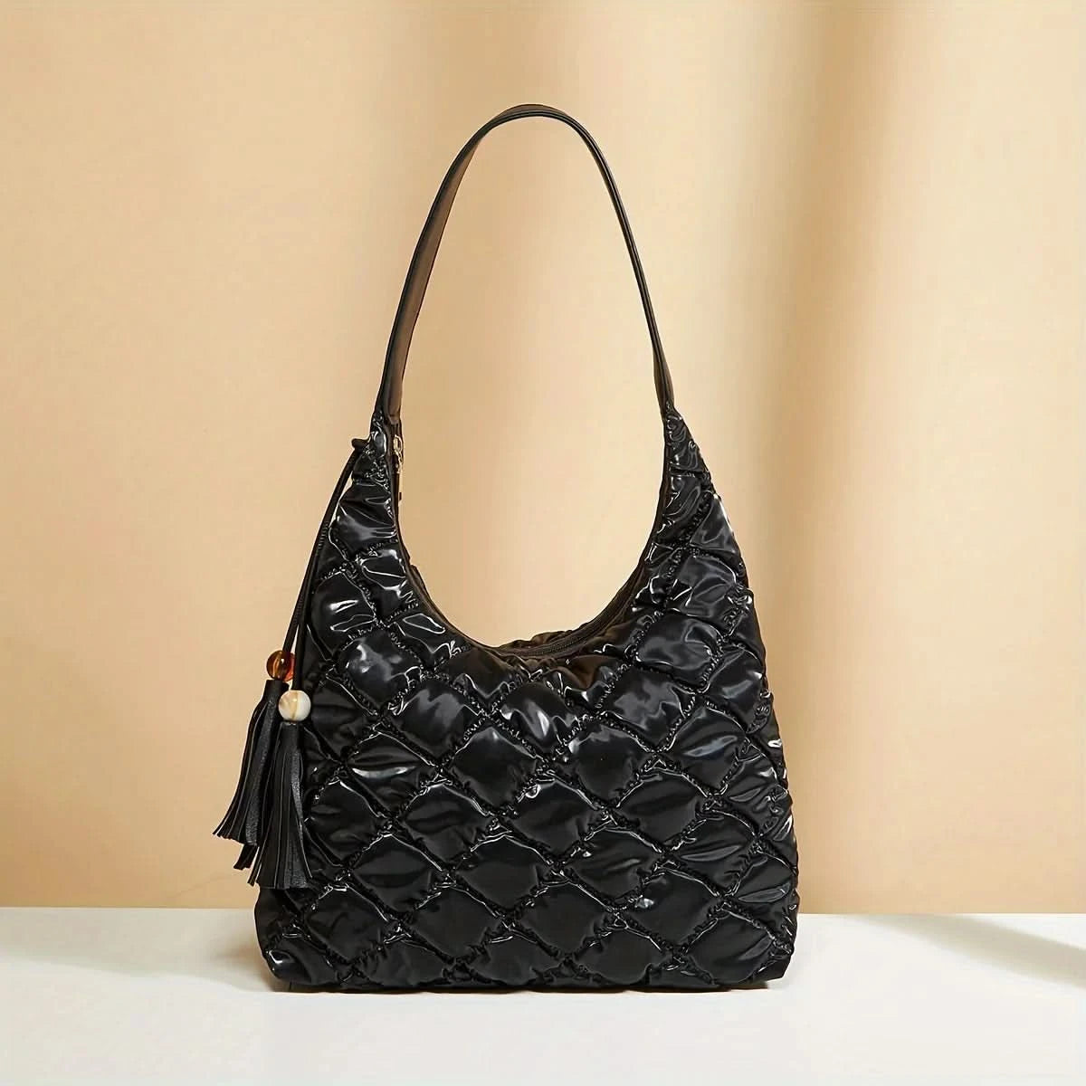 Vintage large capacity plaid shoulder women's bag 2024 autumn/winter new leisure handbag commuter Tote bag - M & M Global