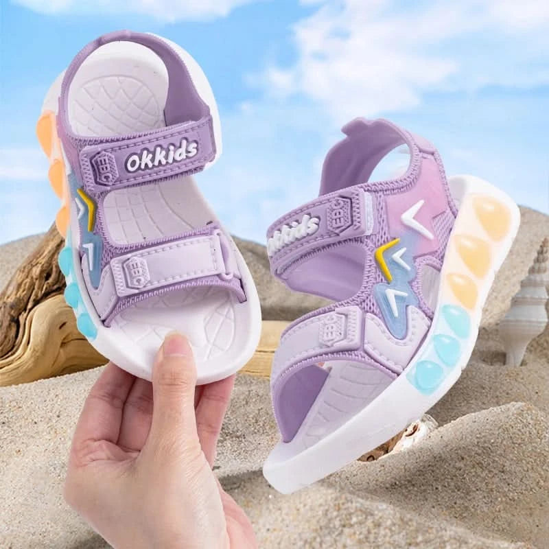 New Summer Children's Soft Soled Sandals Anti Slip Breathable For Boys And Girls Water Wading Baby Beach Sandals - M & M Global