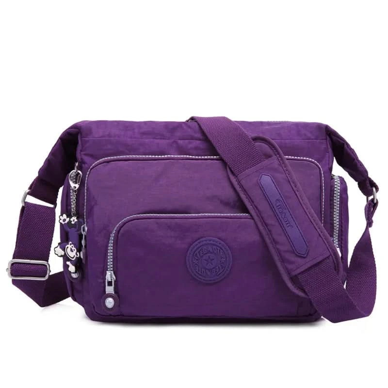 High Quality A4 Men Women Shoulder Messenger Bag Cross Body Large Capacity Purse Waterproof Lightweight Blue Purple Red M1304 - M & M Global