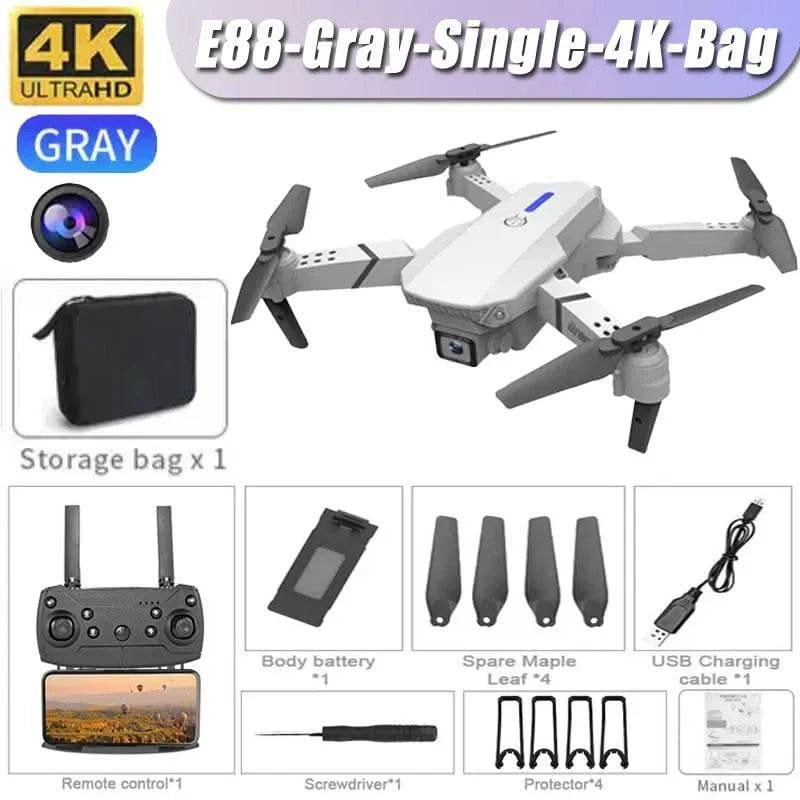 E99 Pro Drone Quadcopter Remote Control Handle Four Axis Aircraft HD 6K Photography UAV Altitude Fixation Helicopter Toys - M & M Global