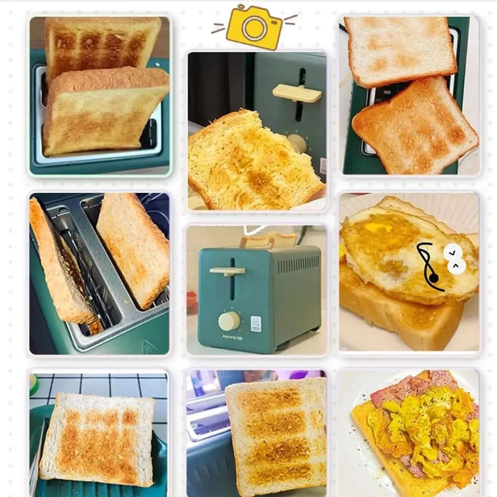 Toaster Ovens 2-Slice Toaster, Home Toast Fully Automatic Sandwich Maker, Multifunctional Breakfast Maker, Removable Crumb Tray, - M & M Global