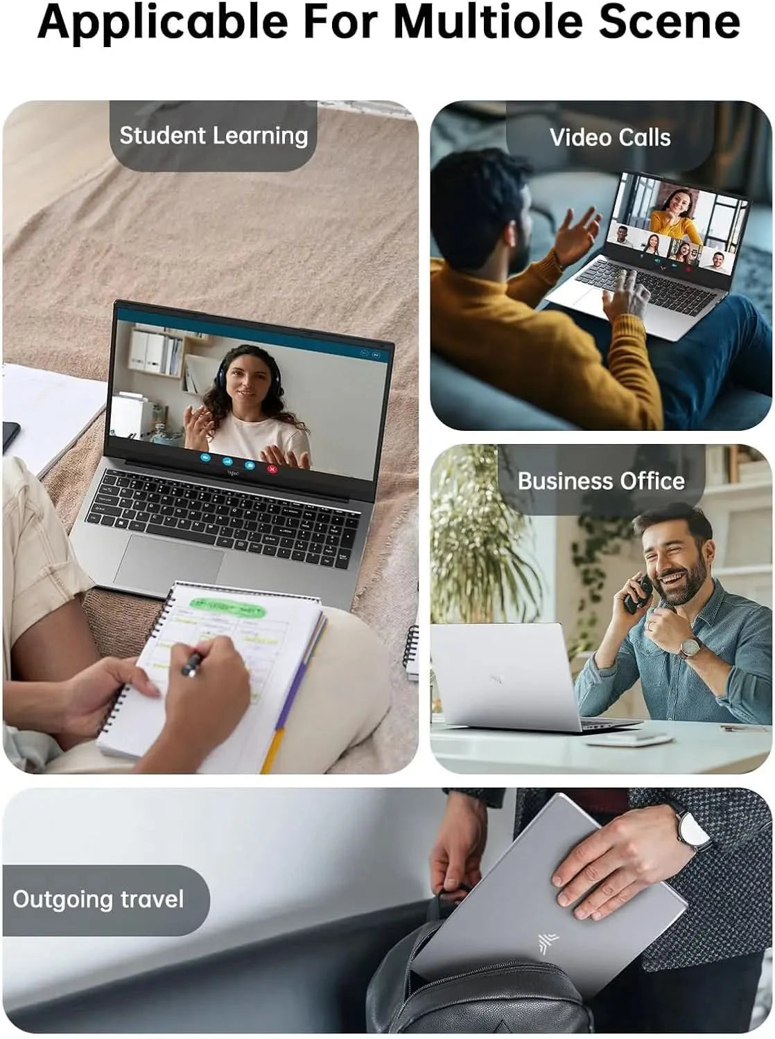 ACEMAGIC Laptop 17.3” FHD Laptop Intel Alder Lake N97 16GB RAM 512GB SSD Windows 11 Pro Notebook 180° Flip Computer Wifi5 BT5.0