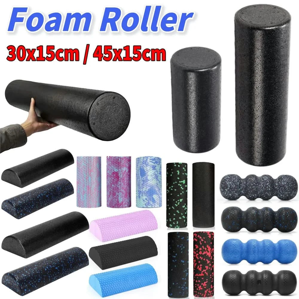 EPP Yoga Pilates Foam Roller 30/45cm Fitness Equipment Massage Roller Body Exercise Training Gym Back Roller for Women Men Gifts - M & M Global