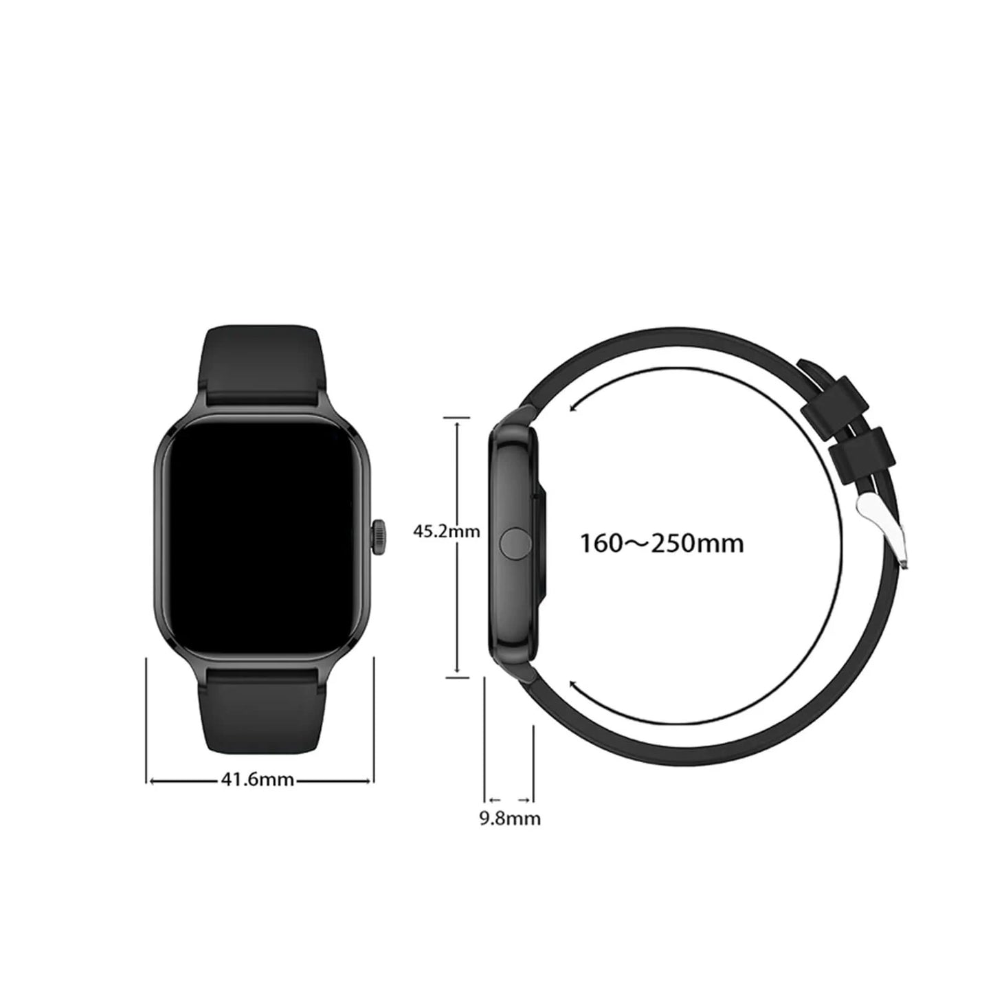 Smartwatch Sports Watches Bluetooth Call Touch Dial for Android / iPhone Music Fitness Tracker