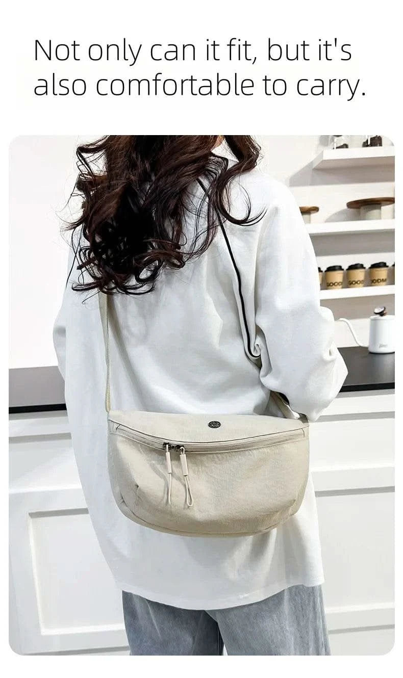 Bag Women 2025 New Korean Versatile Popular Saddle Bag Shoulder Bag Sports Commuter Crossbody Multi functional Backpack - M & M Global