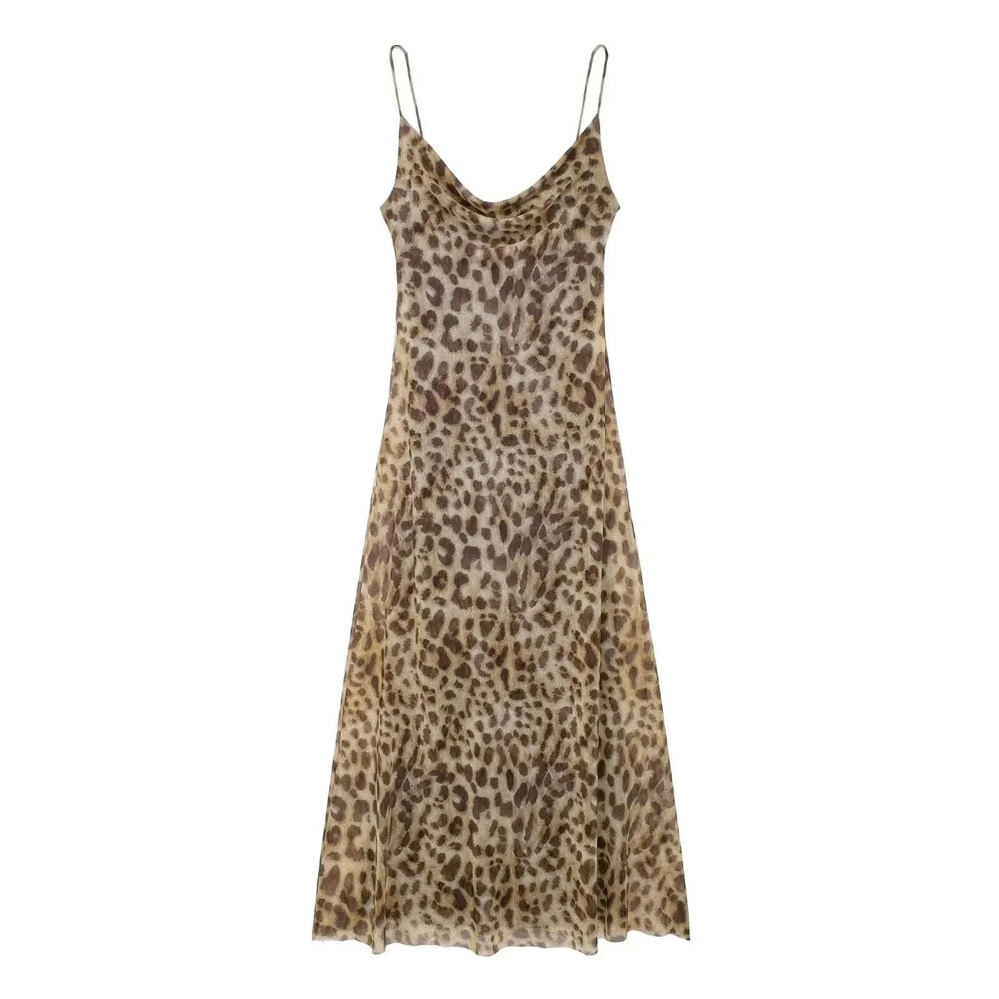 TRAFZA 2024 Vintage Women Sexy Spaghetti Strap Dress Female Casual Beach Party Long Dress Sleeveless Backless Suspender Dress - M & M Global