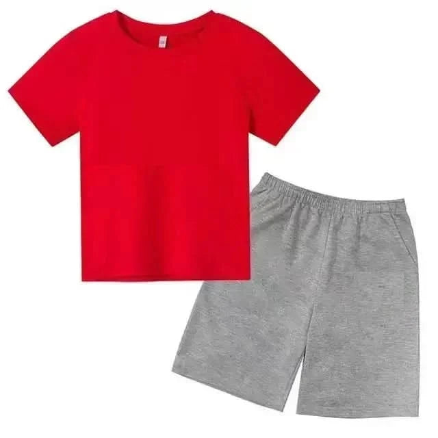 Hot Sales Summer Slam Dunk Master Pattern Print Children Short Sleeve T-shirt+Shorts 2pcs Set Kids Boy Girl Fashion Sportsuit - M & M Global