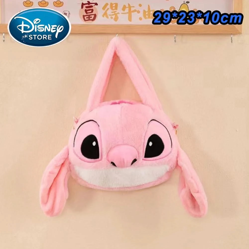 New Disney Plush Backpack Ins Japanese Blue Stitch Funny Cartoon Large-Capacity Student Backpack Kindergarten Bag Child Gift - M & M Global