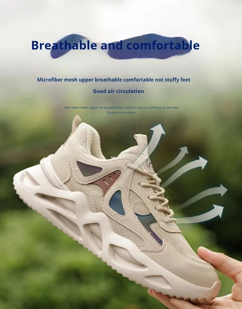 Lightweight Safety Shoes Men Work Shoes Steel Toe Work Boots Breathable Outdoor Sneakers Man Breathable Shoes Protective Boots