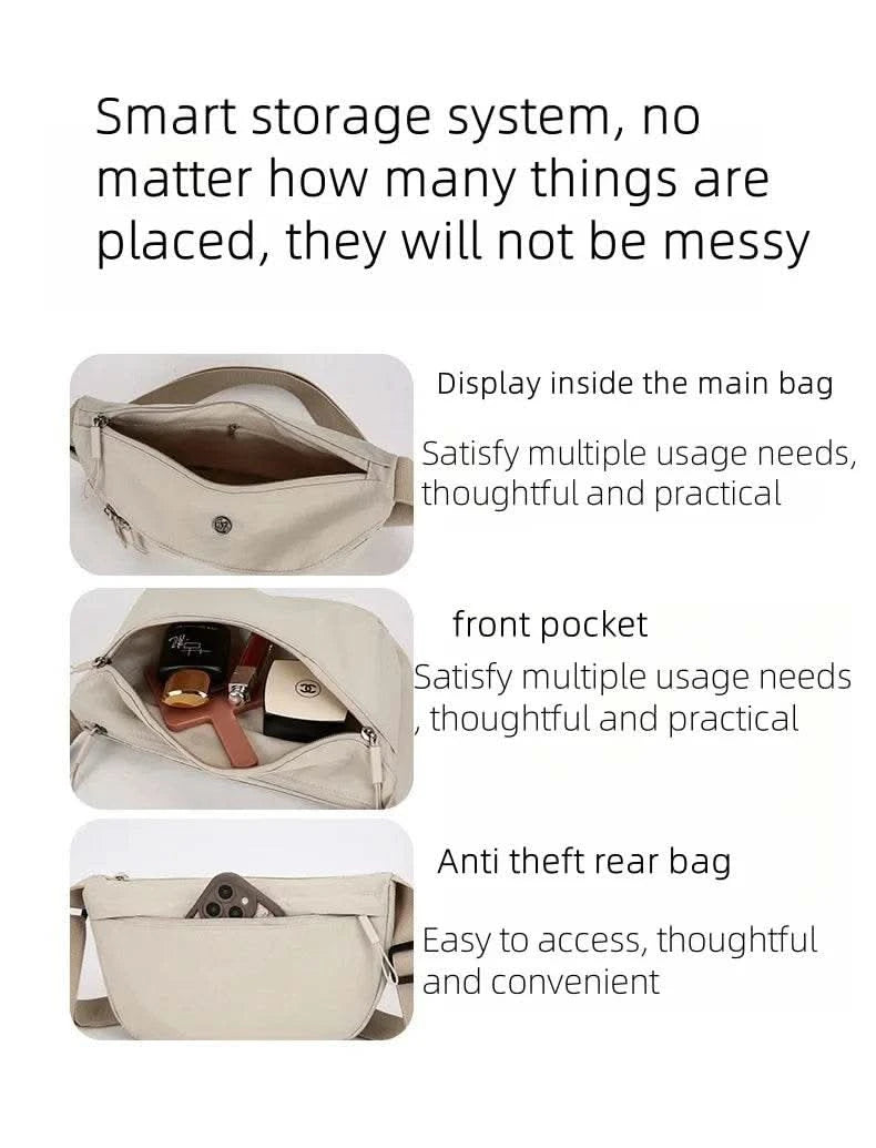 Bag Women 2025 New Korean Versatile Popular Saddle Bag Shoulder Bag Sports Commuter Crossbody Multi functional Backpack - M & M Global