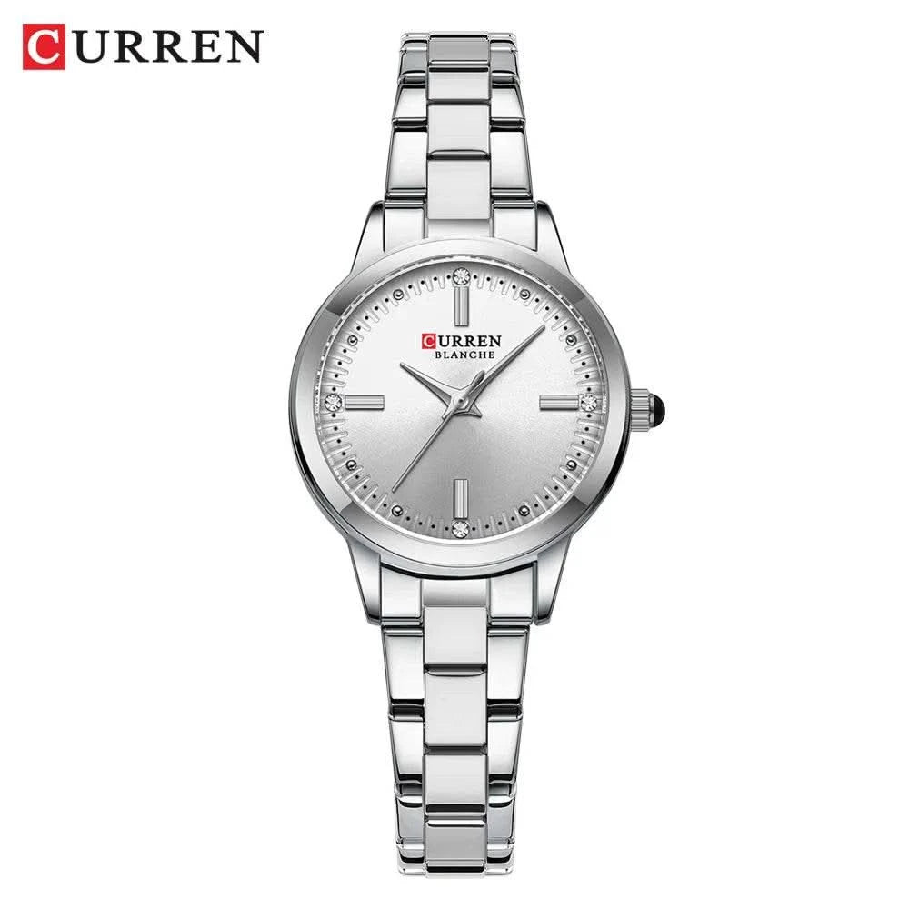 CURREN-Women's Simple Dial Wristwatch, Elegant and Charming Bracelet Quart Watches for Lady, Fashion Brand - M & M Global