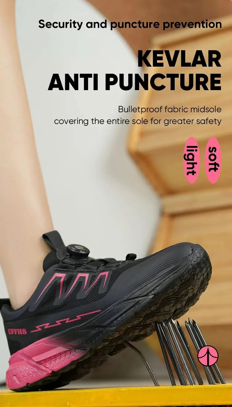 New women's anti-puncture anti-smash breathable fashion safety protection shoes