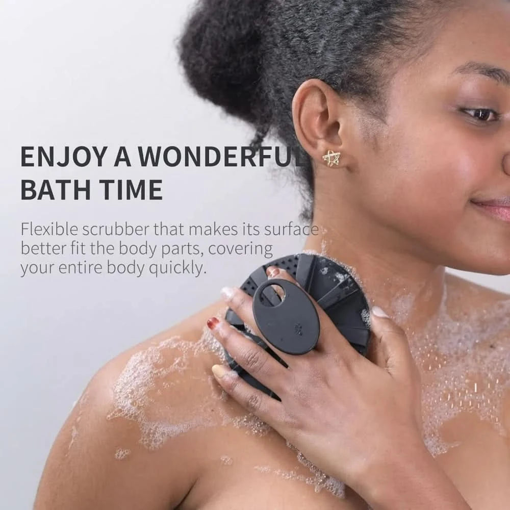 Silicone bath machine bath brush, more hygienic than traditional loofah, rich foam, long-lasting, gentle exfoliation - M & M Global