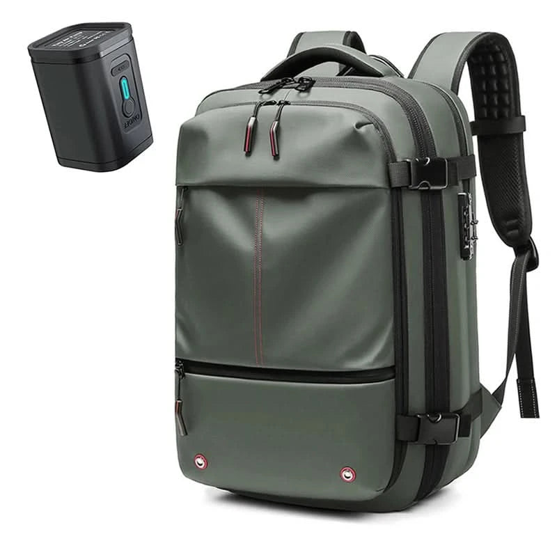 Travel Men 17 inch Laptop Backpack vacuum compression Backpack Business Large Capacity school Backpack expand outdoor backpack - M & M Global