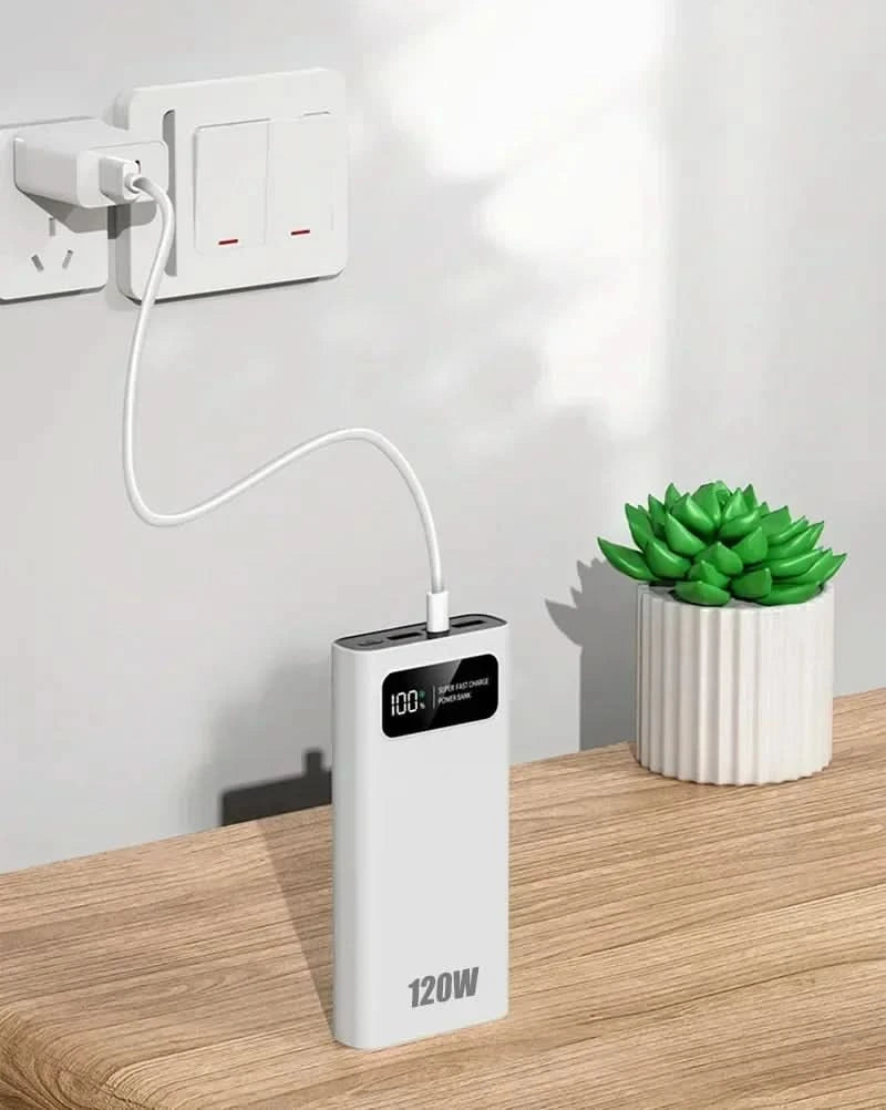 200000mAh Portable Power Bank External Battery High-capacity 120W Super Fast Charging LED Digital Display For Phone Durable Hot - M & M Global