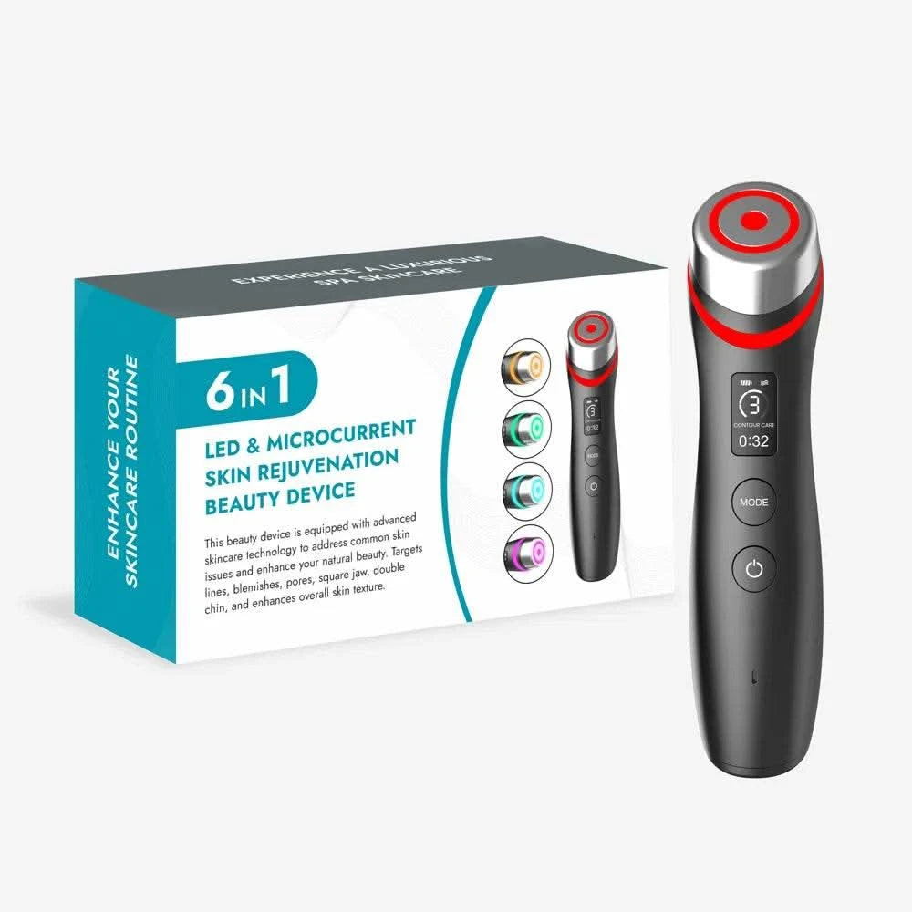 6 in 1 Age Booster Skin Care Facial Glow Booster Beauty Device Facial Skin Care Tools Anti Aging Microcurrent Lift Face Care - M & M Global