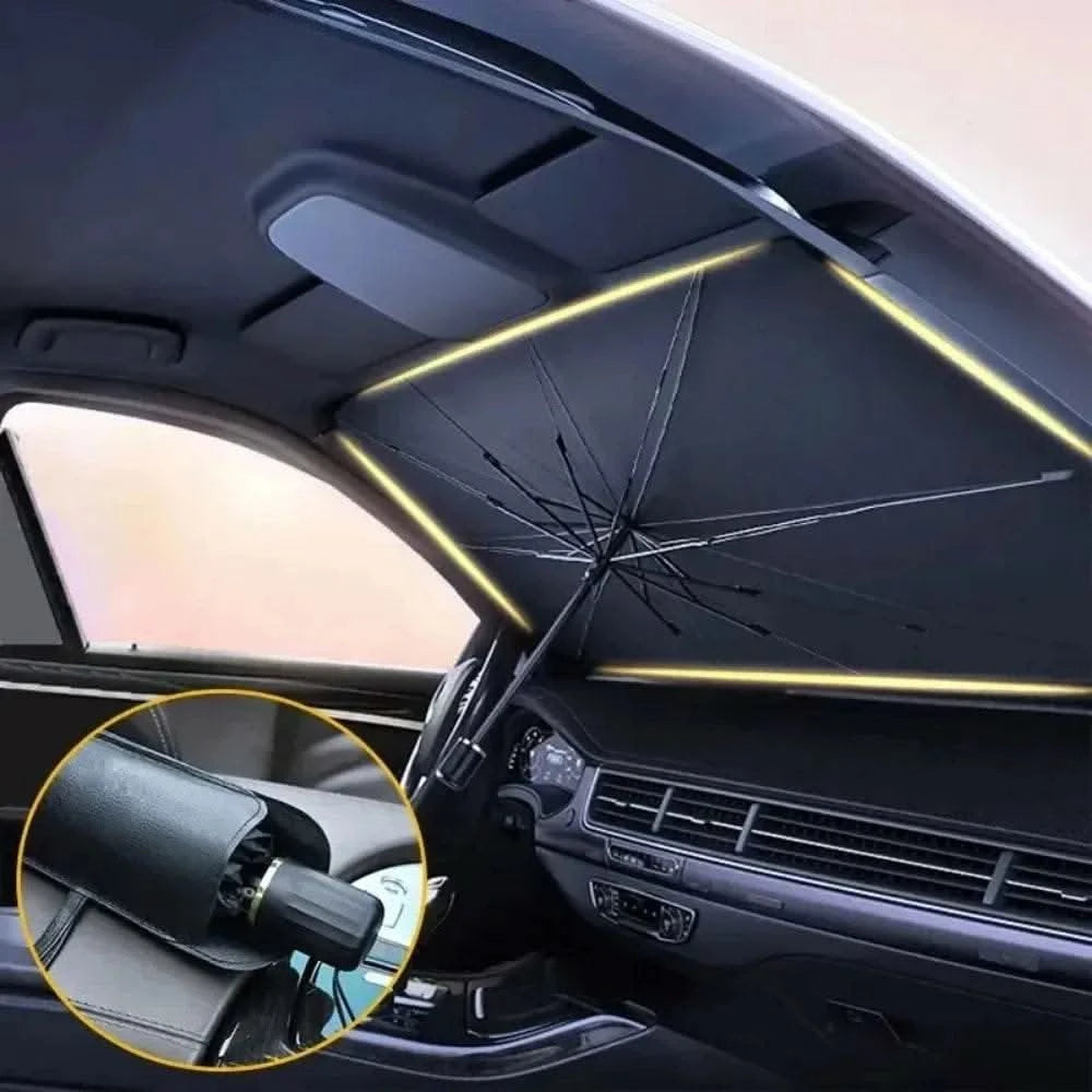 Car Sunshade Umbrella For Auto Shading Car Sun Shade Protector Parasol Summer Sun Interior Windshield Protection Curtain - M & M Global