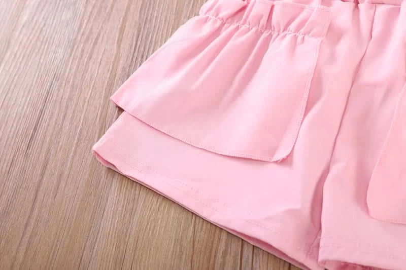 New Summer Fashion Baby Clothes Suit Children Girls Vest Shorts 2Pcs/Sets Toddler Clothing Infant Casual Costume Kids Tracksuits - M & M Global