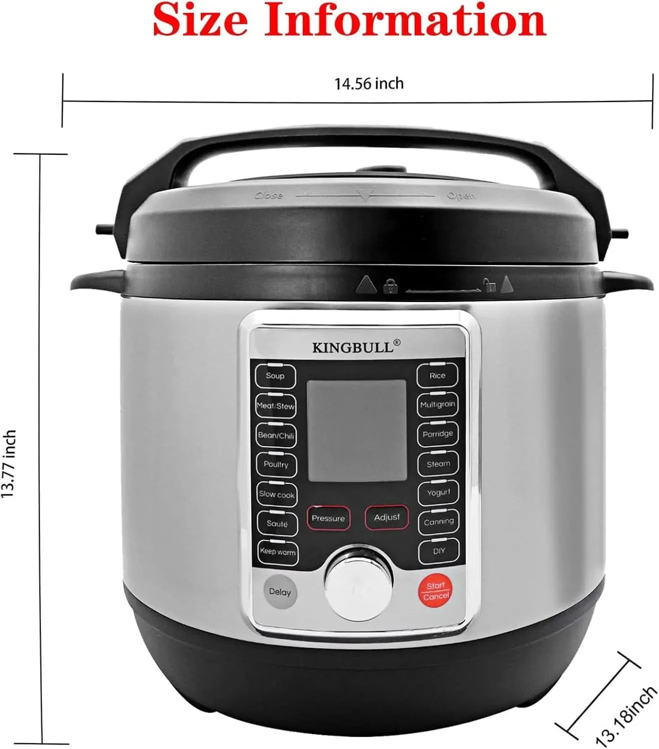 12-in-1 Electric Pressure Cooker, Slow Cooker, Rice Cooker, Steamer, Sauté, Yogurt Maker & Warmer, One-Touch Programs,Support DI - M & M Global