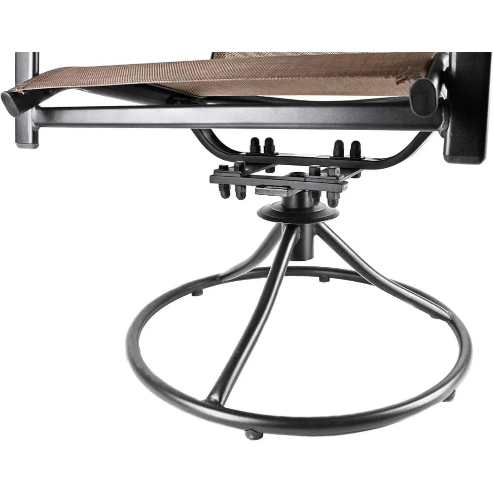 Swivel Outdoor Rocker Chairs with 360° Swivel & Rocking Motion, Weather-Resistant Fabric & Powder-Coated Steel Frame