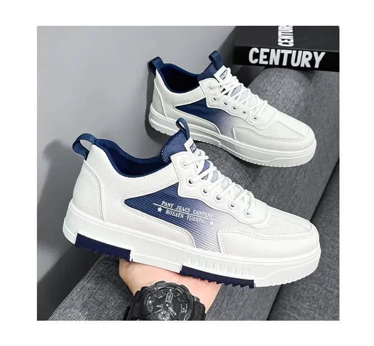 Versatile white shoes men's new 2025 summer casual breathable mesh board shoes fashionable sports height increasing men's shoes - M & M Global