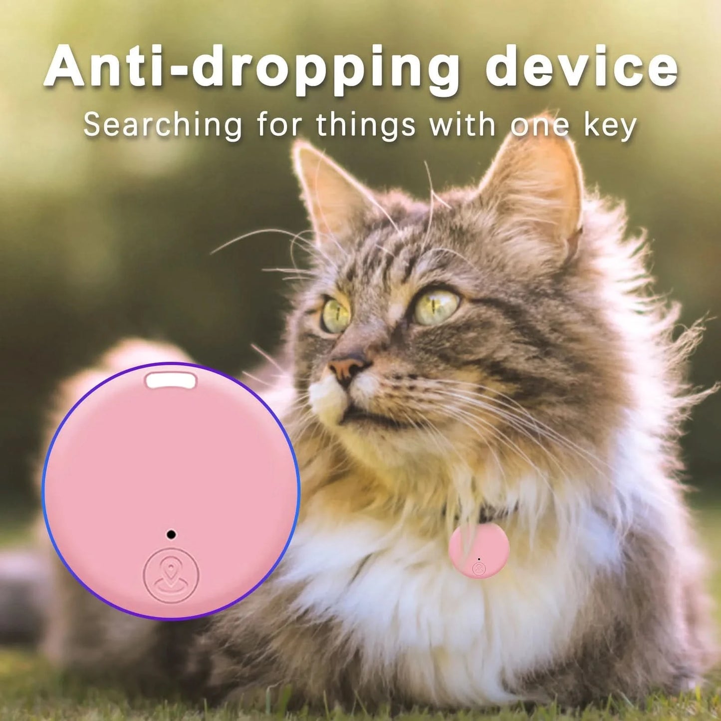 Mini GPS Locator AntiLost Alarm Wallet Keychain Smart Tag Bluetooth-Compatible Tracer Keychain Dog Pet Child Tracker Key Finder - M & M Global