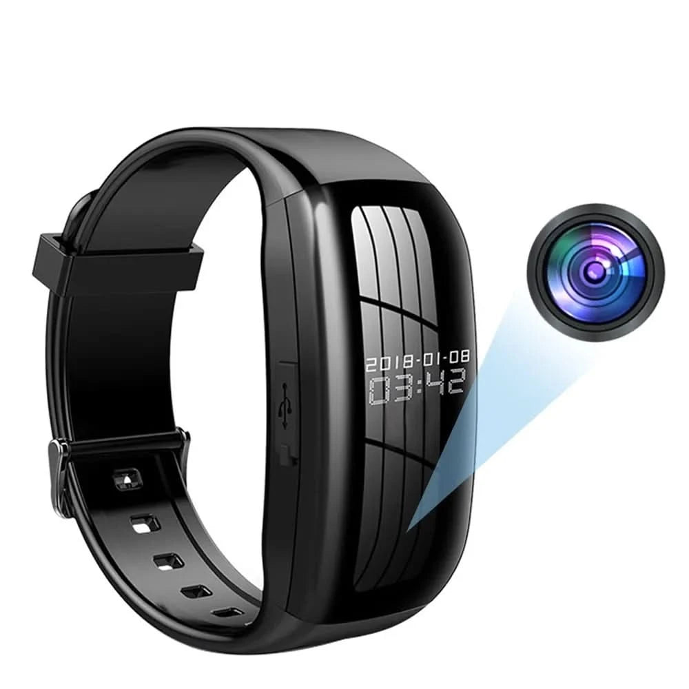 HD Mini Camera Watch 8-256GB Video Voice Recorder Bracelet USB Flash Driver Dictaphone Noise Reduce Sound Recording Wristband - M & M Global