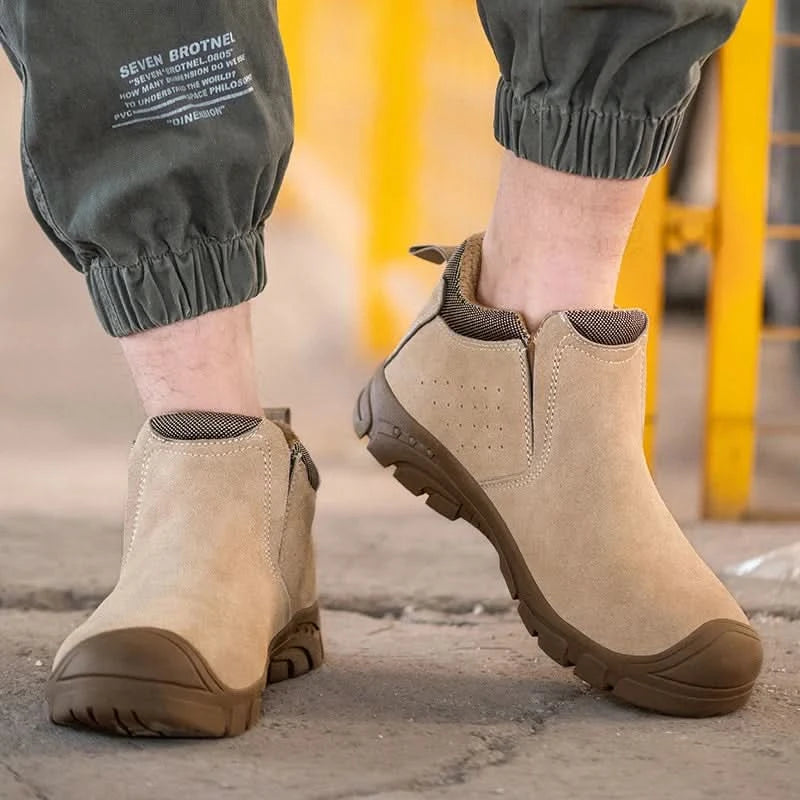 Composite Toe Safety Shoes Metatarsal Protection Anti-Puncture Work Boots Slip-Resistant Sole Anti-Hot Welders Protective Shoes