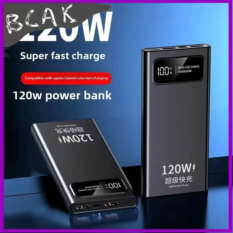 Quality BCAK New 120W Power Bank 20000mAh Super Fast Charging Large Capacity Mobile Power Supply - M & M Global
