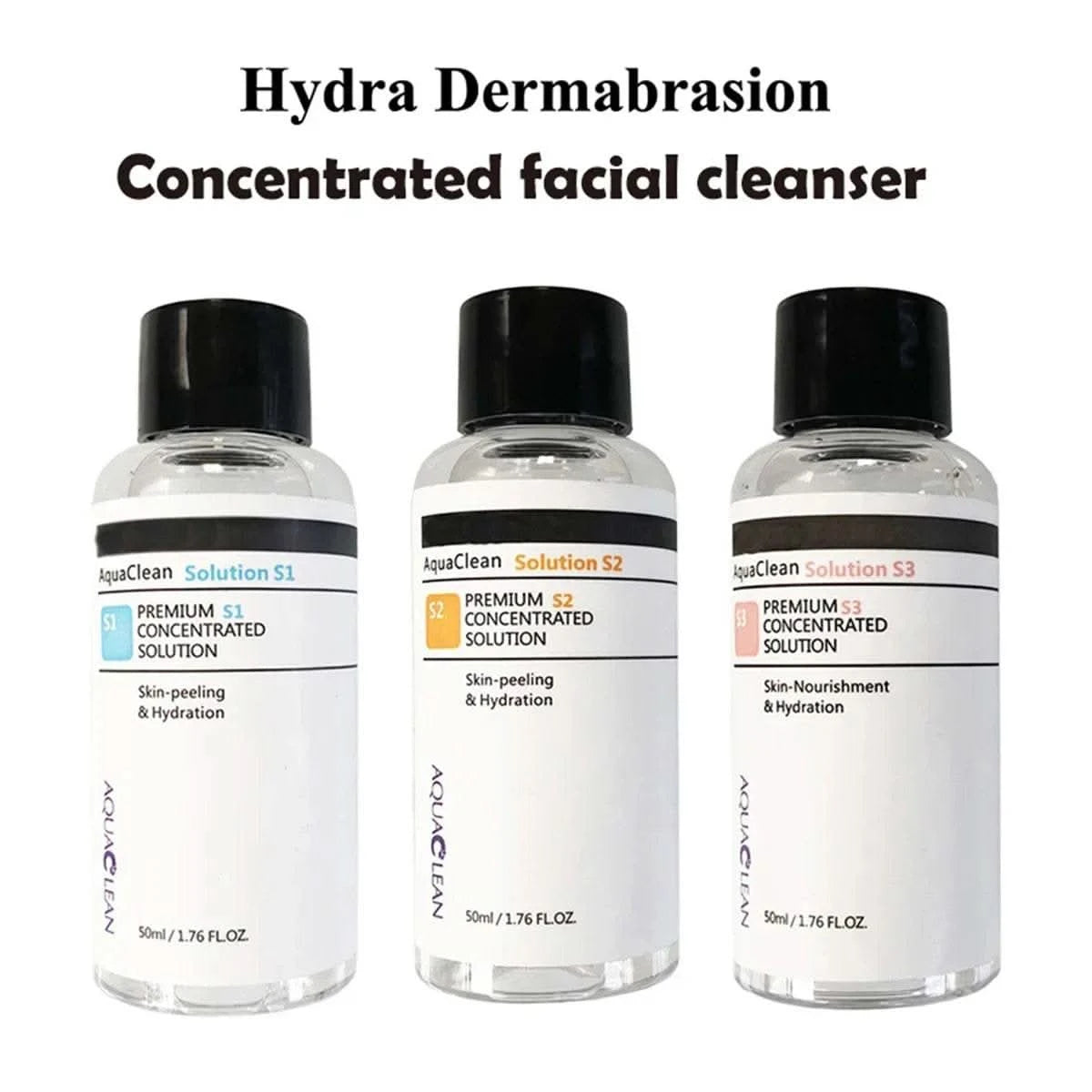 Aqua Clean Peeling Facial Solution S1 S2 S3 Serum Essence For Hydra Dermabrasion Skin Care Beauty Blackhead Wrinkle Removal - M & M Global