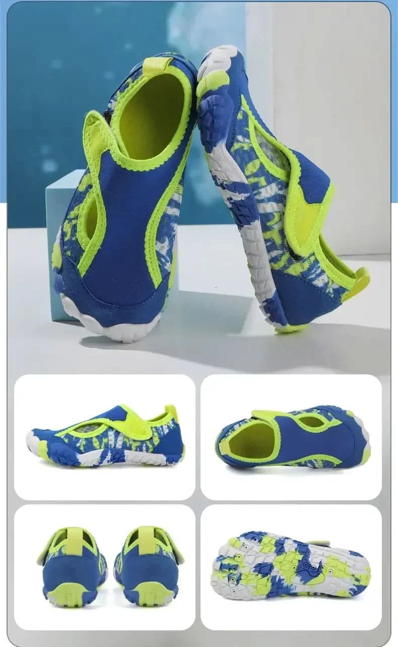 Swimming Beach Sneakers Children Diving Surfing Boating Wading Sports Shoes Kids Aqua Barefoot Water Shoes Quick-Dry Boys Girls - M & M Global