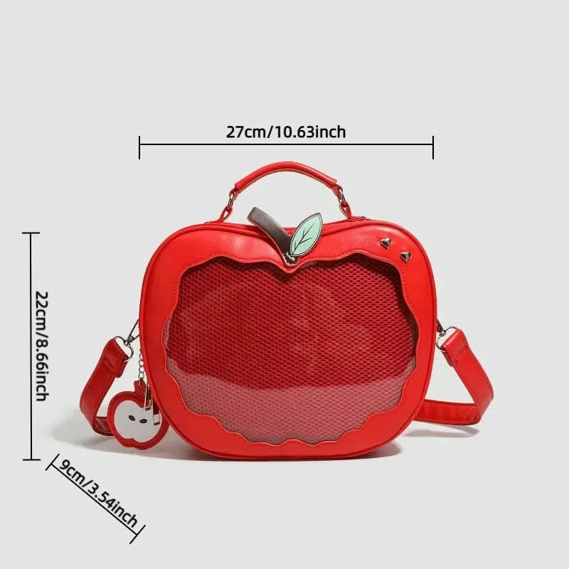 New Girl Harajuku Niche Design Apple Crossbody Bag Handbag Sweet Style Cute Ulzzang Ita Bag Y2K Backpack Preppy Style ItaBag - M & M Global