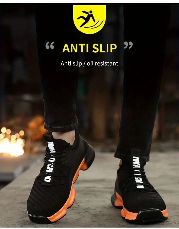 Anti-smash, anti-puncture, breathable, fashionable and comfortable safety shoes