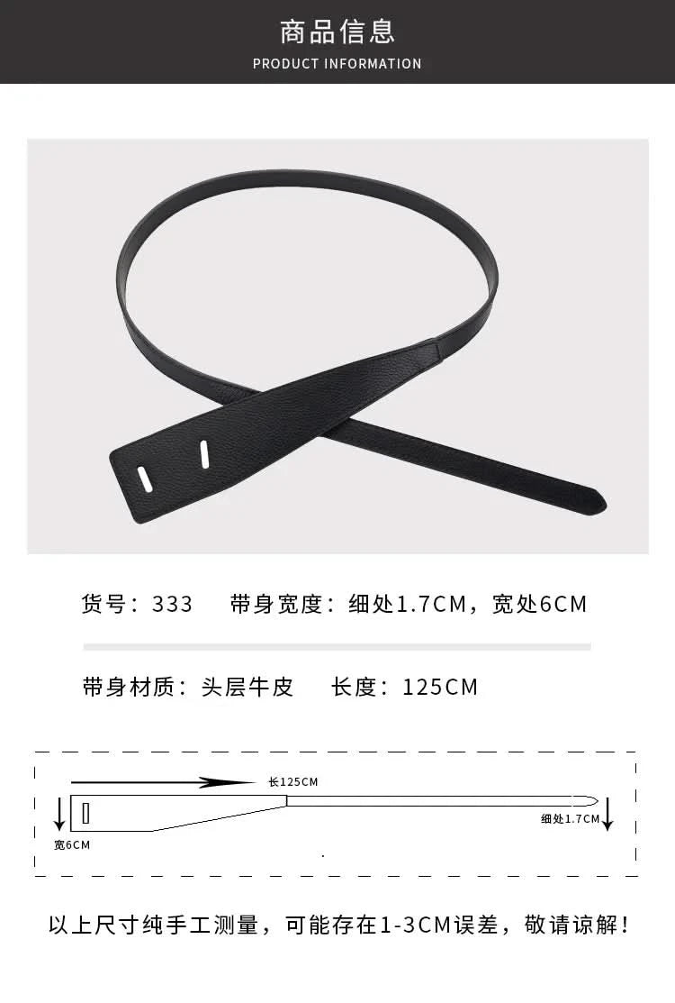 Knotted Belts for Women Belt Lady Waistband Soft Genuine Leather Suede Cowhide Waist Belt Straps Long Dress Coat Accessories - M & M Global