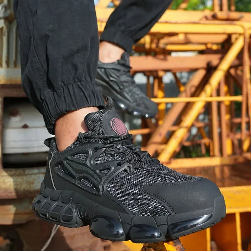Protective Safety Shoes Men Anti-smash Anti-puncture Steel Toe Work Shoes Breathable Security Industrial Shoes Men Safety Boots