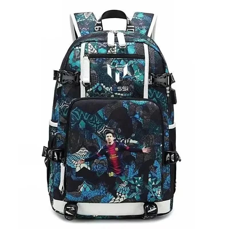 Messi C Ronaldo football bag star around high school students male and female large capacity backpack can be customized - M & M Global