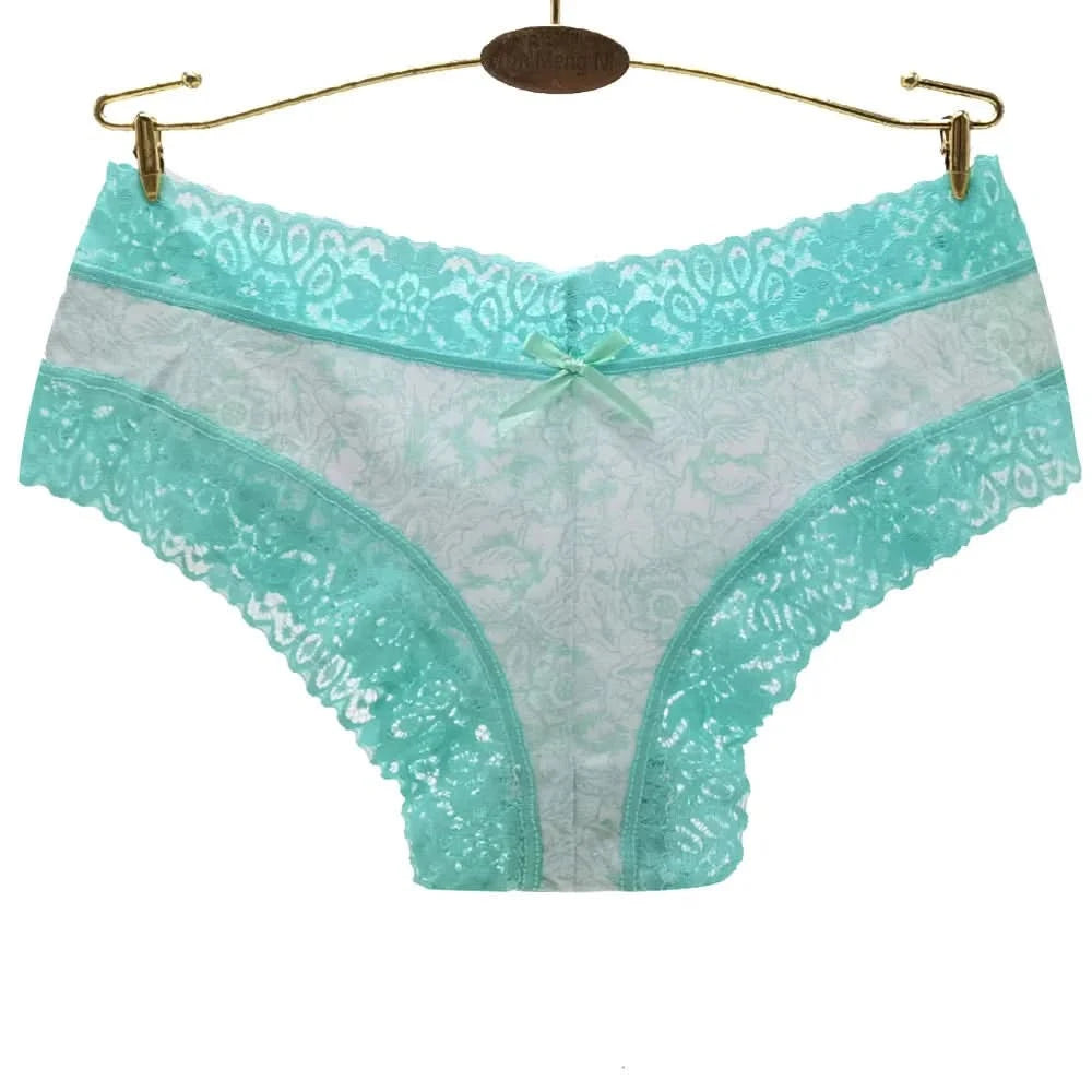 Sexy Lace Women Panties Cotton Underwear Girls Bow Briefs New Ladies Bikini 6 Pcs/set - M & M Global