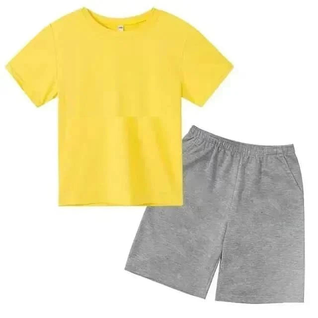 Hot Sales Summer Slam Dunk Master Pattern Print Children Short Sleeve T-shirt+Shorts 2pcs Set Kids Boy Girl Fashion Sportsuit - M & M Global