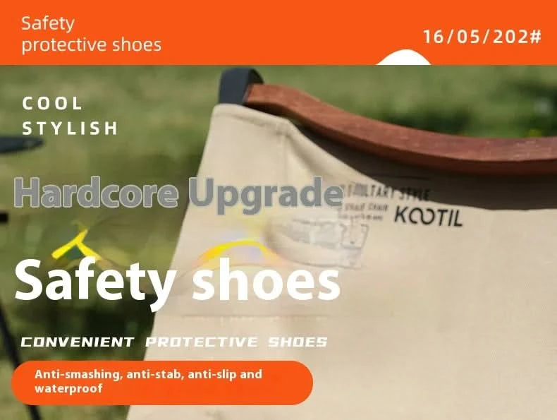 Men’s Steel Toe Work Shoes Widen Metatarsal Protection Puncture-Resistant Slip & Abrasion-Resistant Construction Work Shoes