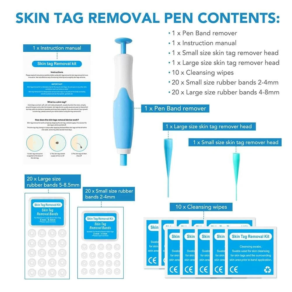 2 IN 1 Auto Micro Skin Tag Remover Device Standard And Micro Skin Tag Removal Kit Adult Mole Wart Remover Face Care Beauty Tools - M & M Global