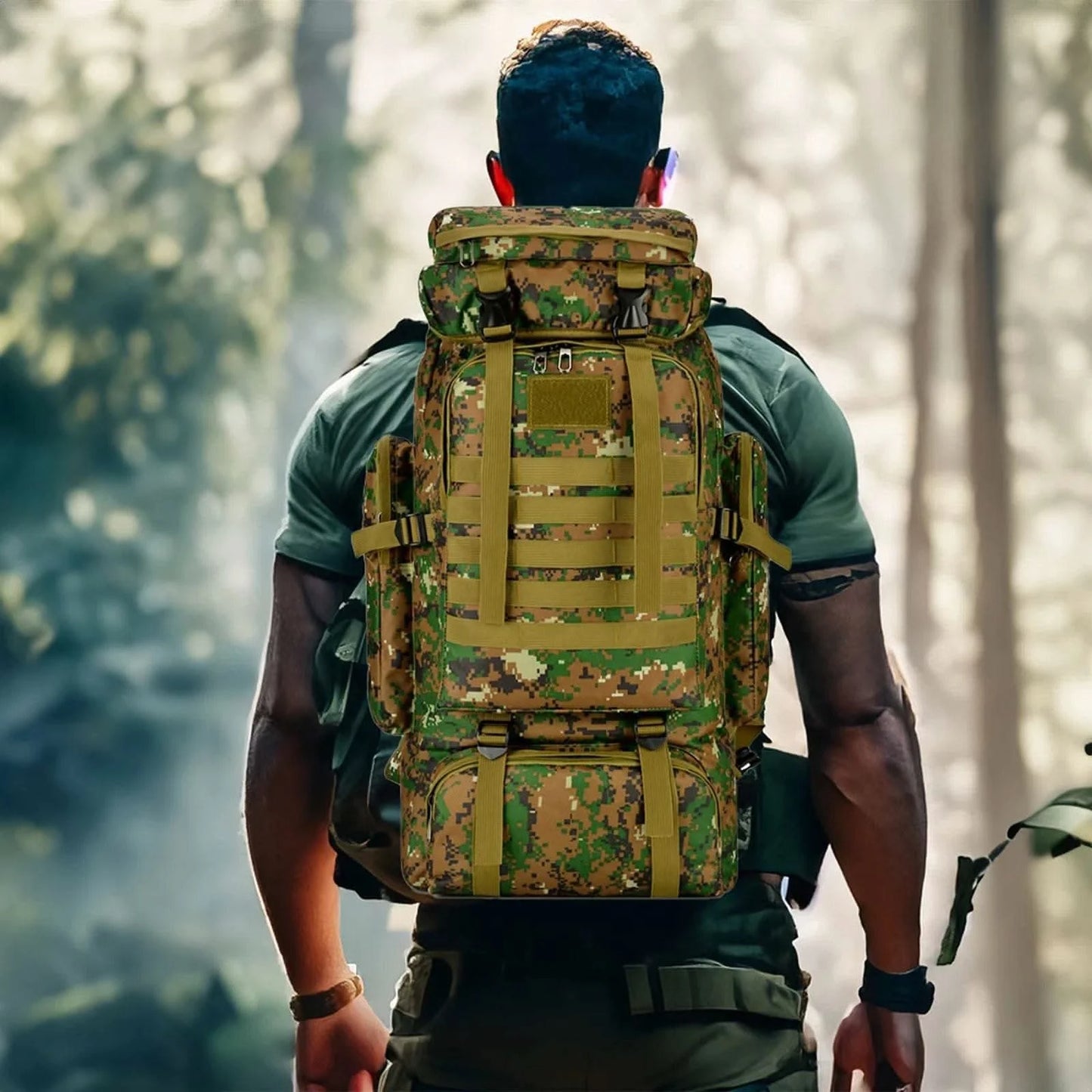 80L/100L Mountaineering Bag Climb Bag Tactical Backpacks Large Backpack Outdoors Hiking Camping Travel Bags - M & M Global