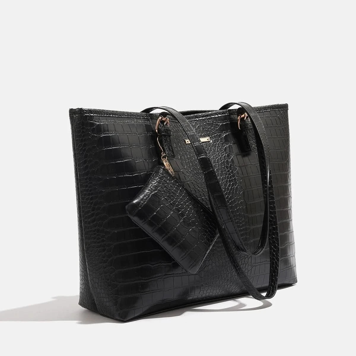 2024 Europe and the United States new two-piece women's handbag shoulder bag crocodile pattern simple fashion bag - M & M Global