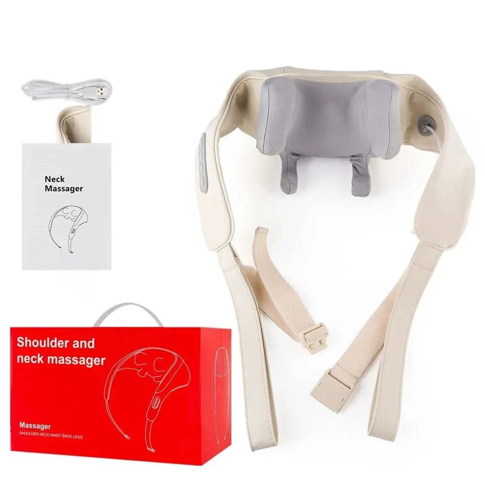 20W Wireless Trapezius Massager Neck And Shoulder Kneading Massager Neck And Back Massager Shawl Neck Cervical masajeador - M & M Global