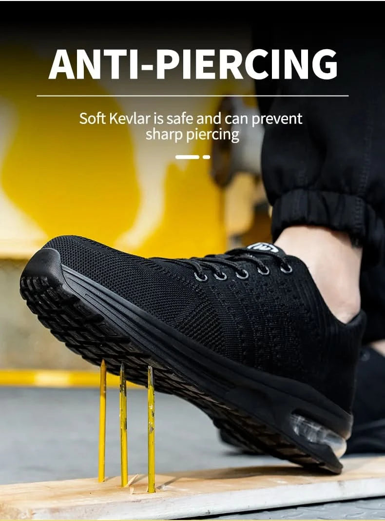 Men's Work Safety Shoes, Steel Toe Shoes, Puncture Resistant Impact Resistant Wear-resistant Outdoor Fashionable Sports Shoes