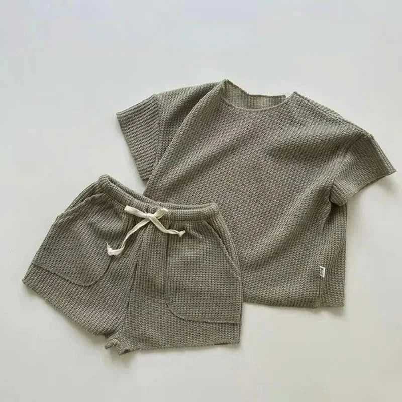 Kids T shirt+Shorts for Newborn Baby Casual Jogger Set 2 Pieces New Children Clothing Set Spring Summer for Toddler Boys&Girls - M & M Global
