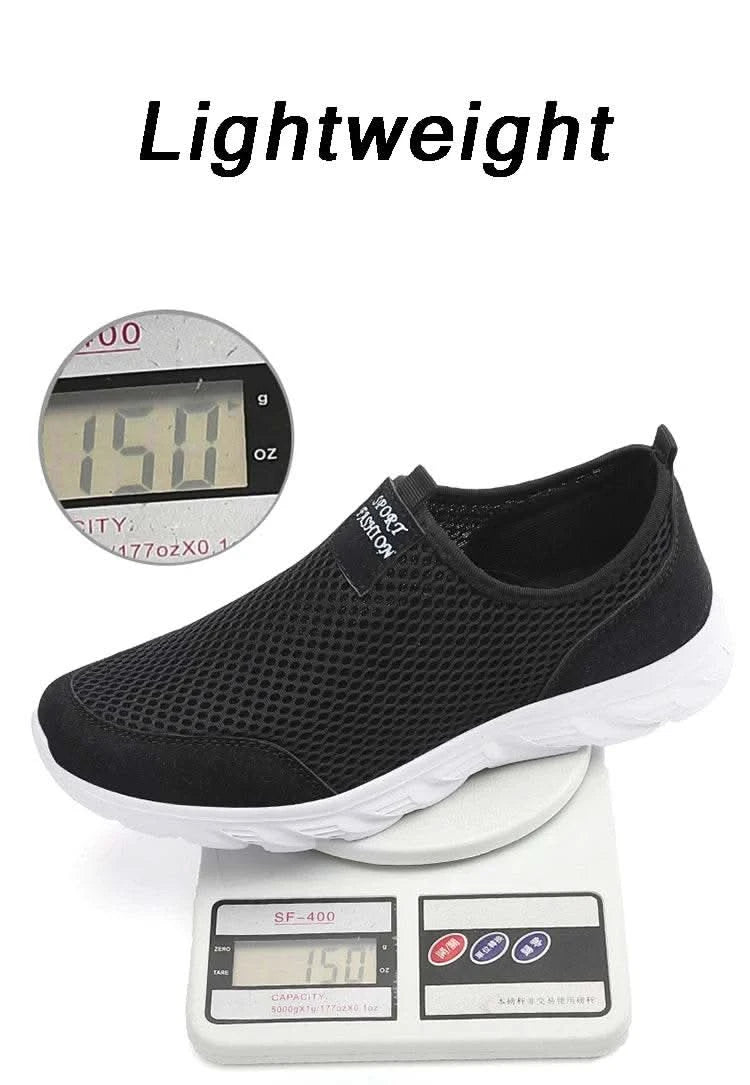 2023 Lightweight Men Casual Shoes Breathable Slip on Male Casual Sneakers Anti-slip Men's Flats Outdoor Walking Shoes Size 39-47 - M & M Global