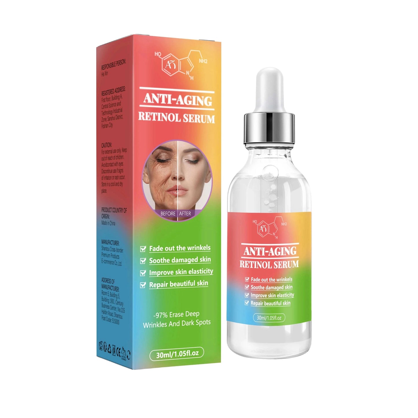 Collagen serum moisturizing, brightening, skin tightening, used to reduce fine lines, lighten fine lines, facial essential oil - M & M Global