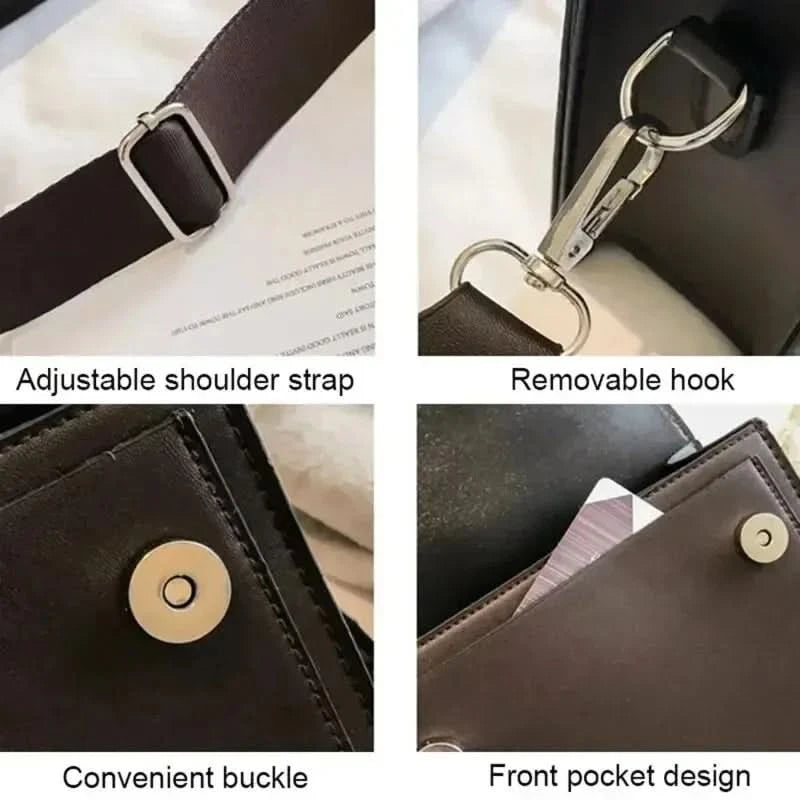 Women's versatile retro handle handbag, crossbody bag, single shoulder flip bag - M & M Global