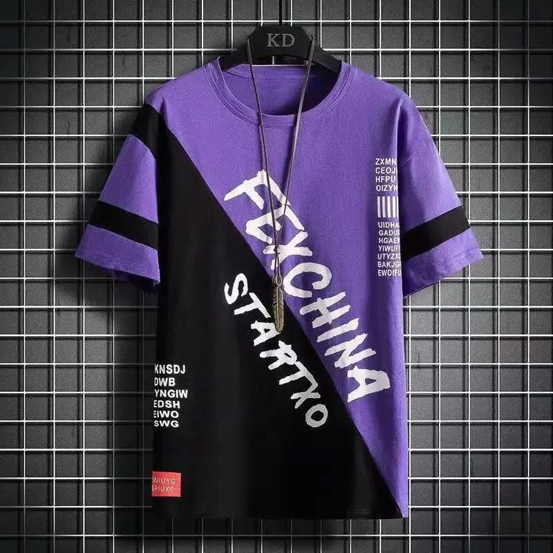 Short Sleeved T-shirt for Men's Summer New Trendy Brand Slim Fit Round Neck Men's Half Sleeved T-shirt Upper Garment - M & M Global